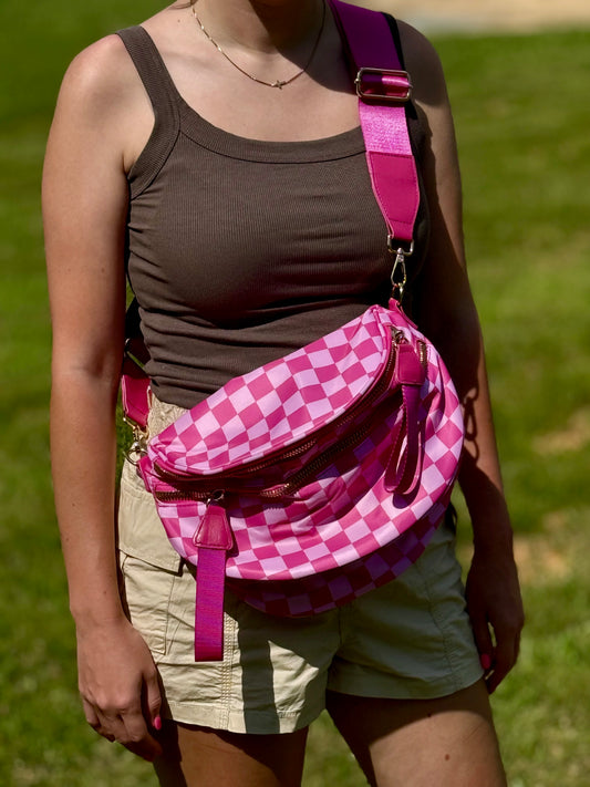 Checkered Crossbody Bag
