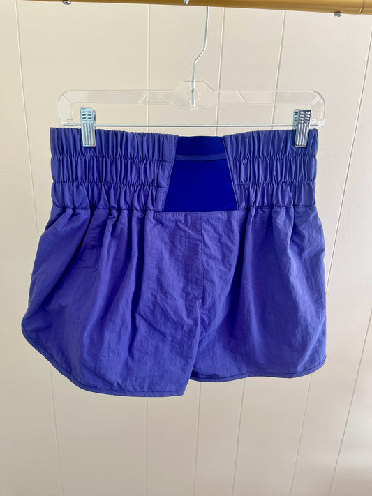 Zenana Windbreaker Shorts - Blue
